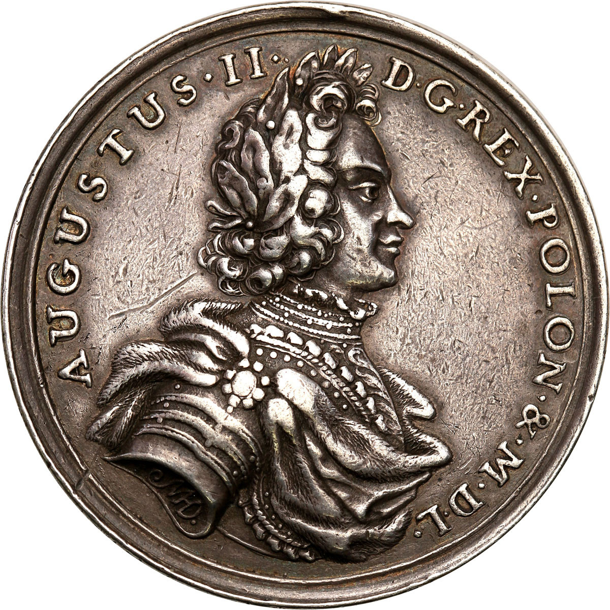 August II Mocny. Medal koronacyjny 1697 - Srebro